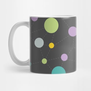 Colorfull Dots and Lines Diagram Mug